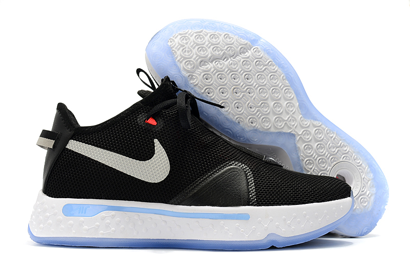 Nike PG 4 Black White Blue Shoes